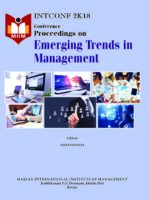 INTCONF 2K18 Conference Proceedings on Emerging Trends in Management (Edition1)