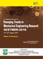 Ist National Conference on Emerging Trends in Mechanical Engineering Research NCETMER 2019 (Edition1)