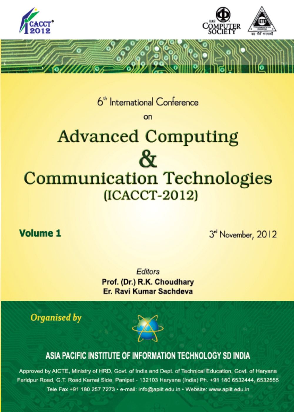 b28 6th International Conference on Advanced Computing Technologies (ICACCT-2012) - Image 1